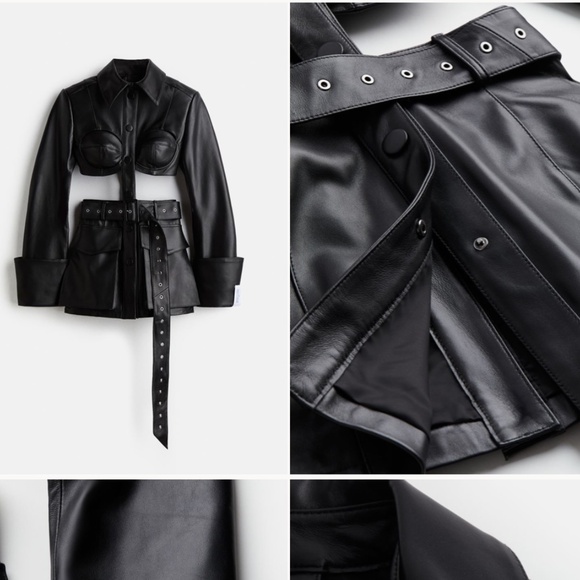 HM x ROKH LEATHER BLAZER - Picture 2 of 4